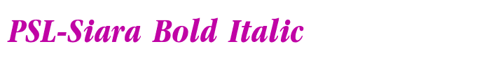 PSL-Siara Bold Italic